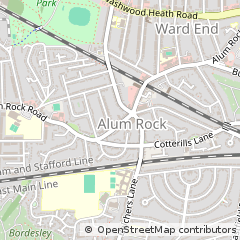 Map of Birmingham, West Midlands