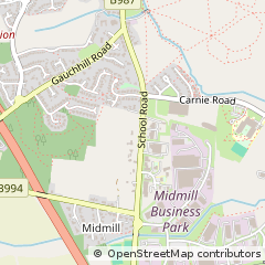 Map of Inverurie, Aberdeenshire