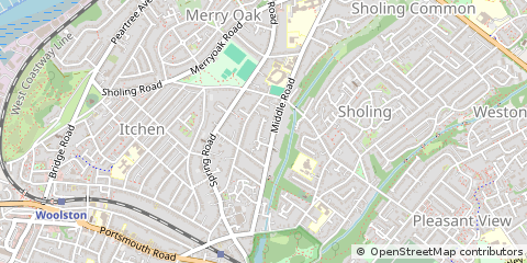 Map of Southampton, Hampshire