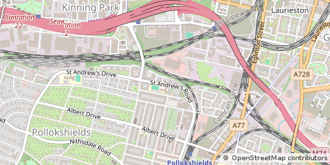 Map of Glasgow, Lanarkshire