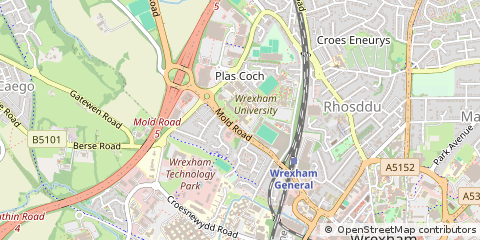 Map of Wrexham