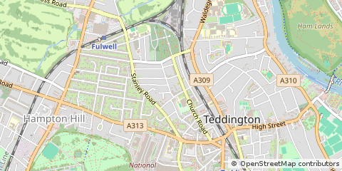 Map of Teddington, Middlesex