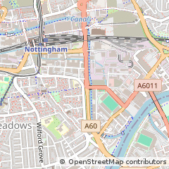 Map of Nottingham, Nottinghamshire