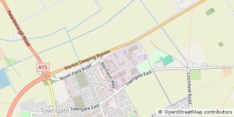 Map of Market Deeping Peterborough, Lincolnshire