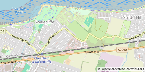 Map of Whitstable, Kent