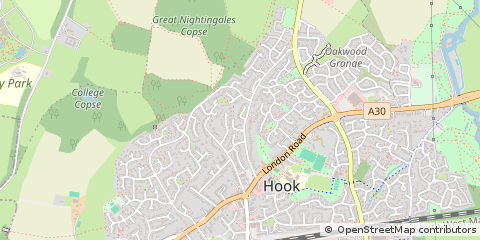 Map of Hook, Hampshire