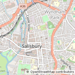 Map of Salisbury, Wiltshire