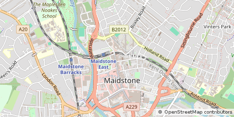 Map of Maidstone, Kent