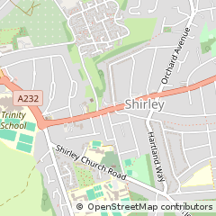 Map of Croydon, Surrey