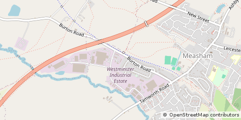 Map of Swadlincote, Derbyshire