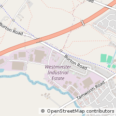 Map of Swadlincote, Derbyshire