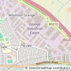 Map of Warrington, Cheshire
