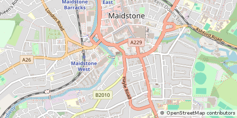 Map of Maidstone, Kent
