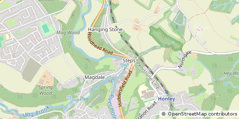 Map of Honley, Huddersfield