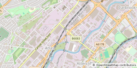 Map of Sheffield