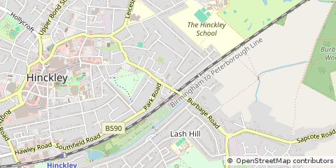 Map of Hinckley, Leicestershire