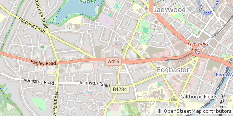 Map of Birmingham, West Midlands
