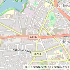 Map of Birmingham, West Midlands