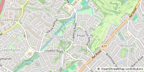 Map of Newton Mearns, Glasgow