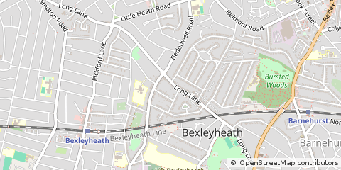 Map of Bexleyheath, Kent