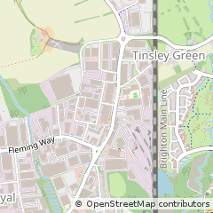 Map of Crawley, West Sussex