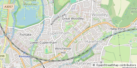 Map of Romsey, Hampshire