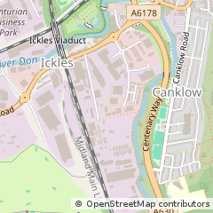 Map of Rotherham, South Yorkshire