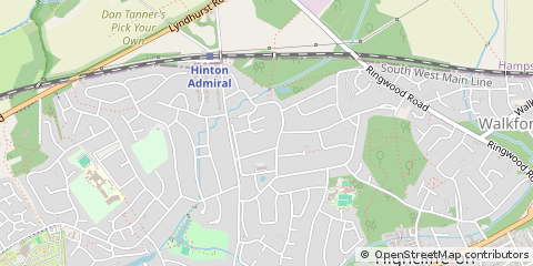 Map of Highcliffe, Dorset