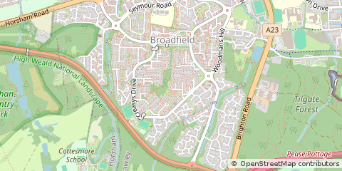 Map of Crawley