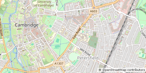 Map of Cambridge, Greater London