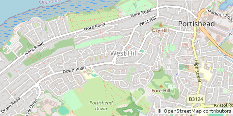 Map of Portishead, North Somerset
