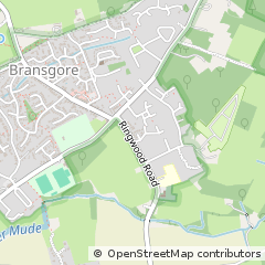 Map of Bransgore, Christchurch Dorset