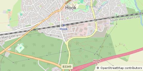 Map of Hook, Hampshire