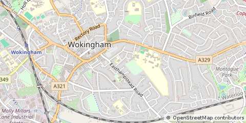 Map of Wokingham, Berkshire