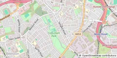 Map of Leeds, West Yorkshire