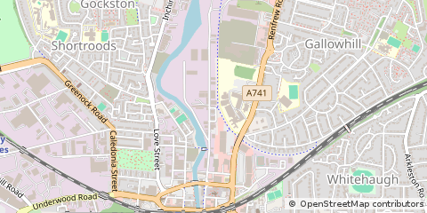 Map of Paisley, Renfrewshire