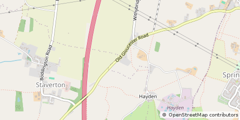 Map of Cheltenham, Gloucestershire