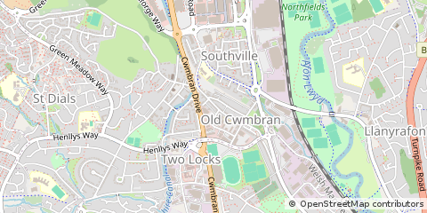 Map of Cwmbran, Gwent