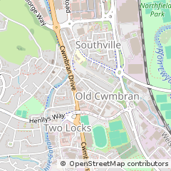 Map of Cwmbran, Gwent