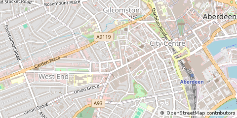 Map of Aberdeen, Aberdeenshire