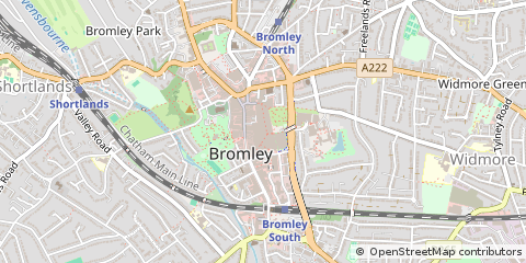 Map of High Street Bromley, Kent
