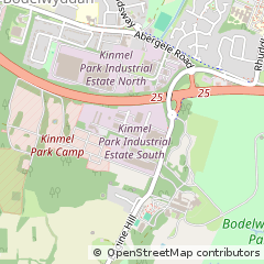 Map of Bodelwyddan, Denbighshire
