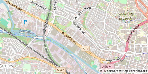 Map of Leeds, West Yorkshire