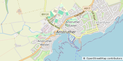 Map of Anstruther, Fife