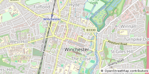 Map of Winchester, Hampshire