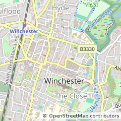 Map of Winchester, Hampshire