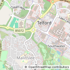 Map of Telford, Shropshire