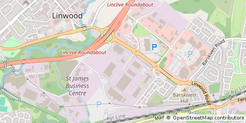 Map of Linwood, Renfrewshire