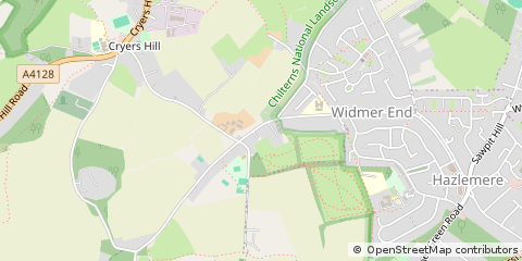 Map of High Wycombe, Buckinghamshire
