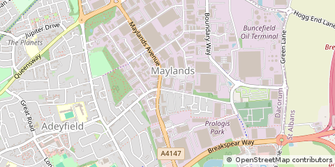 Map of Hemel Hempstead, Hertfordshire